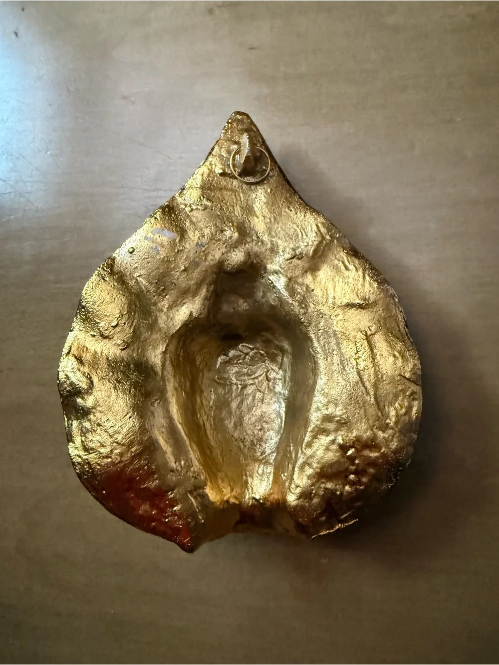 Brass Buddha Head Wall Art - Gold Decorative Sculpture